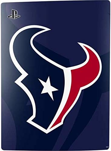 Vista 22 de Skinit Calcomanía para juegos compatible con PS5 Bundle – Diseño de logotipo grande con licencia oficial de los Houston Texans de la NFL Azul