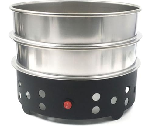 コーヒークーラーコーヒー焙煎冷却機 コーヒー焙煎冷却Coffee Beans Cooler コーヒー焙煎機コーヒー豆クーラー 豊かな風味小型業務用 焙煎器 家庭用 110V 黒い二重層 【350g/500g/600g】 (ブラック,600gの底メッシュ)
