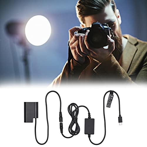 Cabo USB tipo C PD para DMW-DCC12 Acoplador DC de bateria fictícia DMW-BLF19 Substituição para Panas