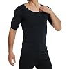 Underwear Men Fake Muscle T-Shirts Body Short Sleeve Casual Tees Padded Strong Chest Undershirt