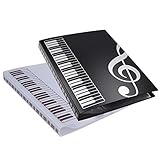 Außendesign : Einzigartig Musikstil, Die Vorderseite ist ein Höhen-Symbol und das zurück ist ein bass-symbol, klassisch und gut zum halten DieNoten, Leichtgewicht und tragbar, einfach zu tragen.