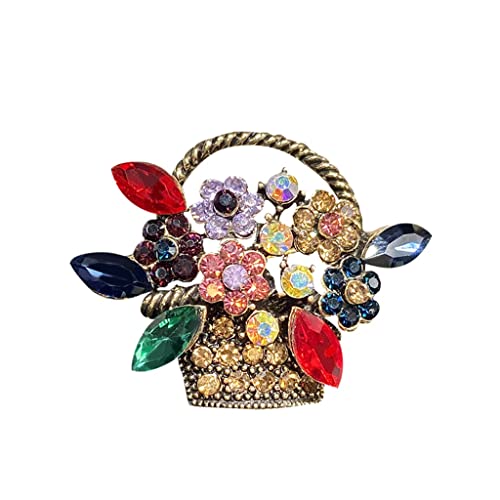 Broche panier de fleurs mignon pour boucle d'écharpe et veste de corsage