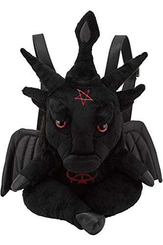 Killstar Dark Lord Baphomet Satanic Goat Gothic Punk Plush Backpack KSRA002768