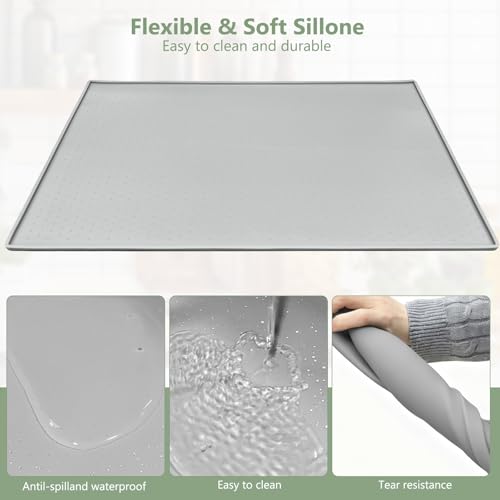 Tapete de silicona resistente al calor AKEfit gris miniatura 3