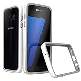 Samsung Galaxy S7 Case, RhinoShield [CrashGuard] Heavy Duty 11 ft Drop Protection [High Durability] Thin Lightweight Protective Bumper - Perfect w/ Skin [Great for NFC and Wireless Charger] - White
