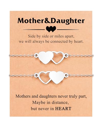Image of 2 /3 Pcs Mother Daughter Bracelets Set Christmas Valentines Birthday