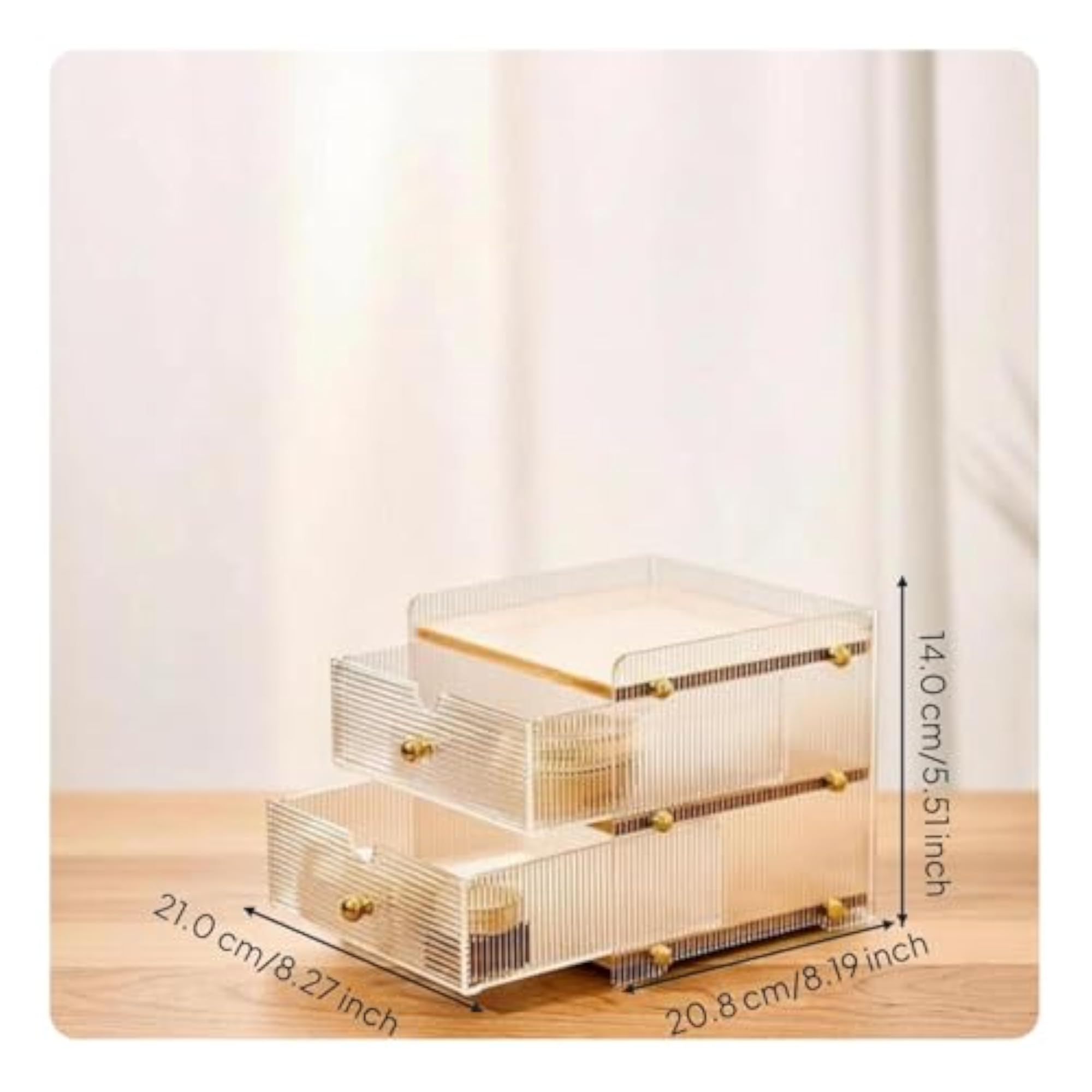 Multi-Tier Acrylic Makeup Organizer, Short