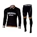 Produktbild CHRISSON Essential Gold XL Laufbekleidung Set - Herren Langarm Polohemd und Lange Laufhose, Atmungsaktive und Schnelltrocknende Sportbekleidung