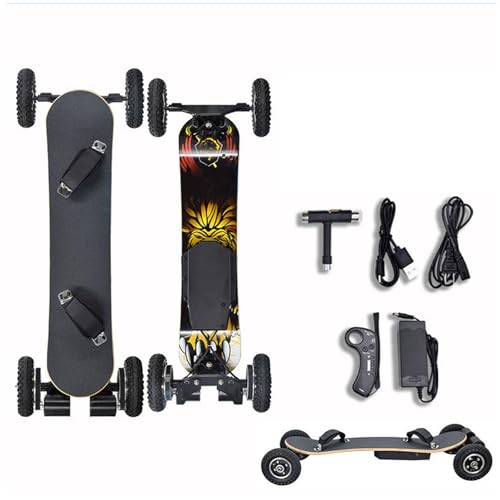 Lakenbroade Skateboard électrique avec télécommande LCD, Longboard électrique Tout-Terrain, Double Moteur 1650 W, Vitesse maximale de 43 km/h et autonomie...