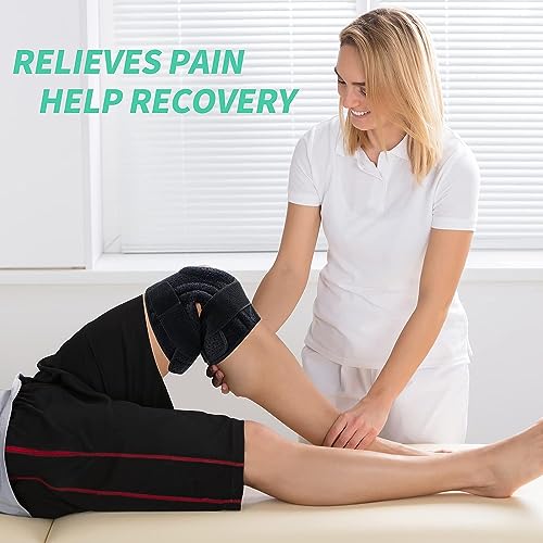 ABYON Adjustable Knee Brace for Men and Women with Non-Slip Strips and Stabilizers – Ultimate Support for Knee Injuries