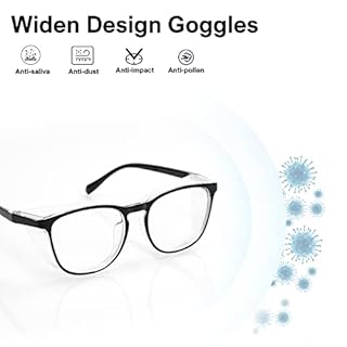 Safety Glasses for Women Men, 2Pack Safety Goggles Anti Fog, UV Protection Blue Light Blocking glasses Protective Eyewear