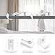 6 Stück Gardinenstange Halterung, Metall Gardinen Halterung, Verstellbare Gardinenstangenhalter mit Schrauben, Wandhalterung Curtain Rod Holder für Hause Büro (weiß)
