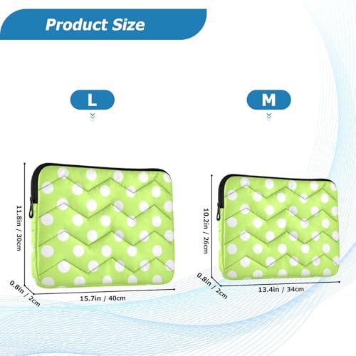 Funda para Laptop 13-14 Pulgadas Diseño Lunares Verde Lima miniatura 3