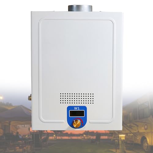 VNATWGOO Calentador De Agua PortáTil Sin Tanque, Calentador De Agua DiéSel De 40 W, Calentador De Agua con Pantalla Digital para Exteriores para Acampar, Botes, VehíCulos Recreativos
