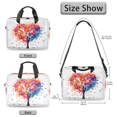 Bolso para portátil de 16 pulgadas Watercolor Love Heart Tree miniatura 5