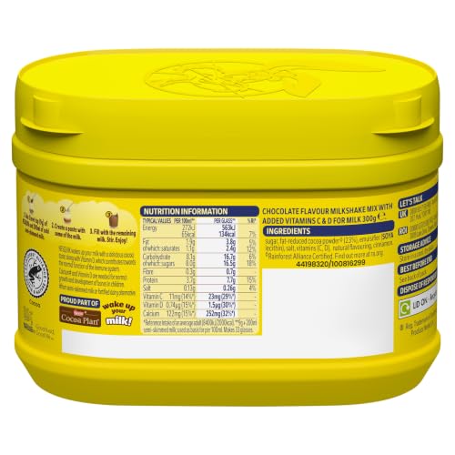 Image of Nesquik Nestle Nesquik Chocolate Flavour Milkshake Mix, 300 G, (103066141), No Artificial Sweeteners