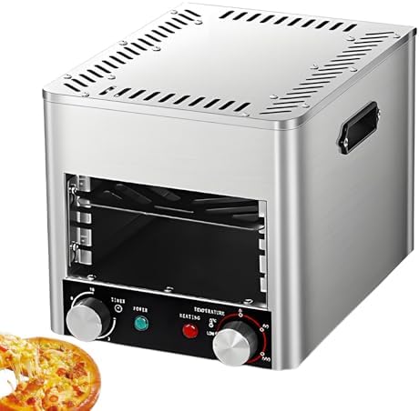 1700W Electric Steak Grill - Smokeless Indoor Broiler, Stainless Steel with 10-Tier Adjustable Rack, Versatile Countertop Cooker for BBQ, Toast, Pizza & Grilling Slots