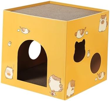 Caixa de papelão ondulado para gatos, ideal para pequenos animais...