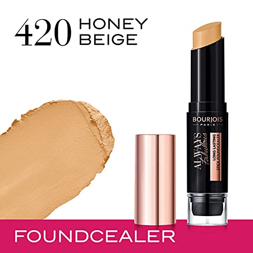 Bourjois Always Fabulous 24 Hour 2-In-1 Foundation And Concealer Stick With Blender, 420 Honey Beige #TOP1