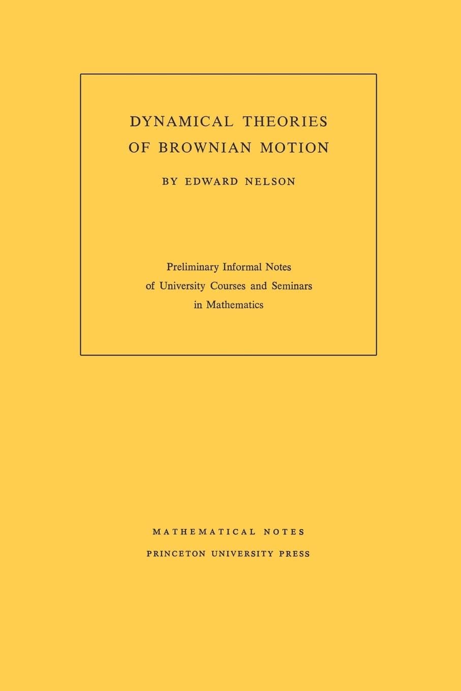 Dynamical Theory of Brownian Motion: 101