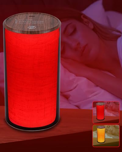 Finezeal 630nm Red Light Night Light Lamp for Sleep Aid