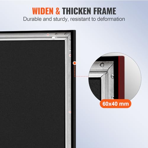 Image of VEVOR Projector Screen 100inch Outdoor Projector Screen 16:9 Movie Screen Fixed Frame 3D Projector Screen for 4K HDTV Movie Theater