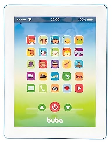 Tablet Educativo Blue Infantil Som Interativo Brinquedo Menino e Menina Musical Baby Buba