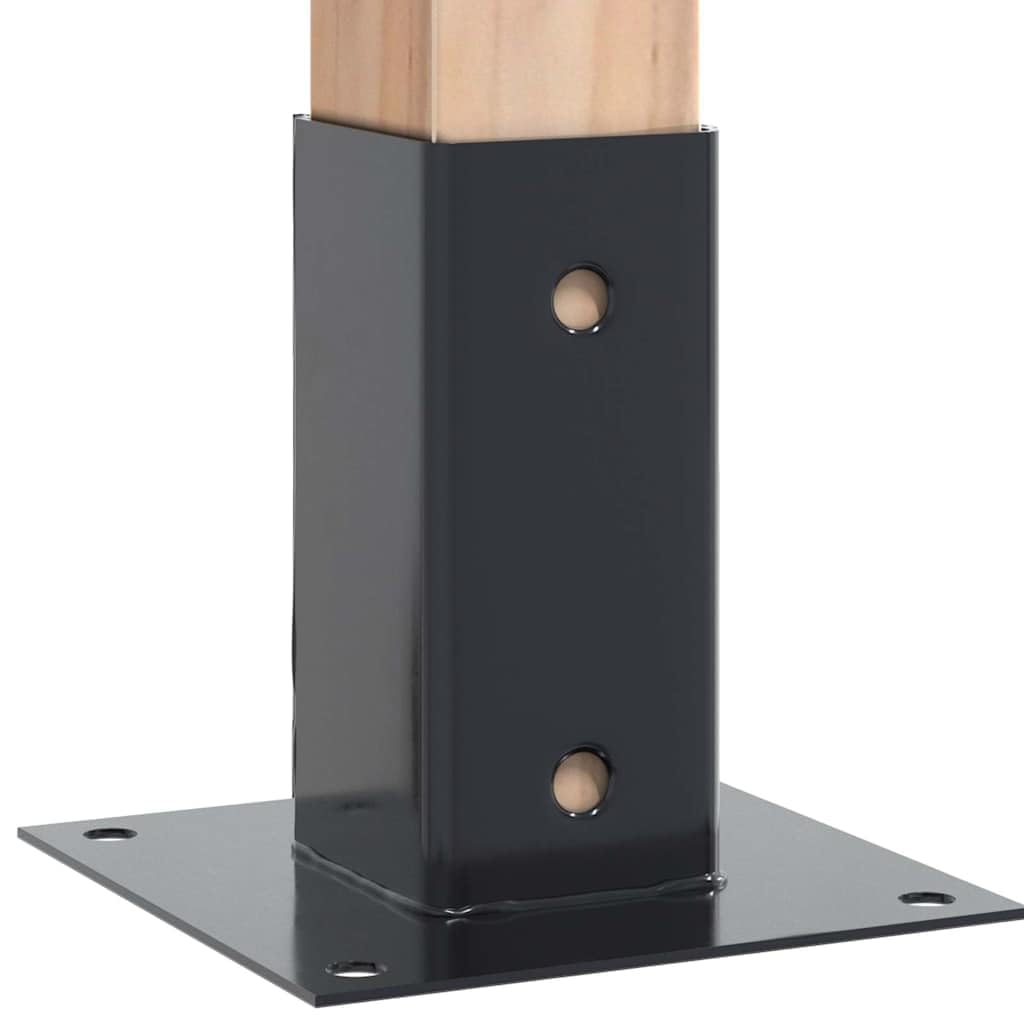 Podstawa słupów kwadratowych 4 szt. 71 x 71 mm stal malowana proszkowo