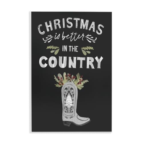 Christmas Better in Country, 10 x 15 Inch Mounted Print on Wall Plaque