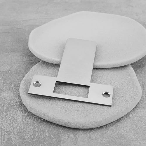 LT Easiyl Türschließblech Edelstahl Langlippiges Schließblech mit Schrauben für nach außen öffnende Tür, 84 x 97 mm