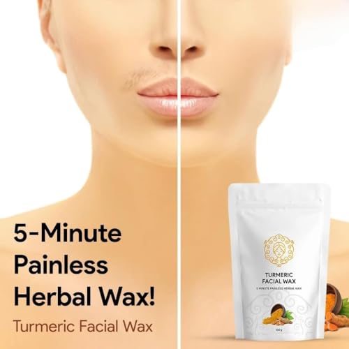 Turmeric Facial Wax Powder,Women,5 min Painless Natural Face Hair Removal Waxing Powder, Easy to use at home, No chemicals - No Irritation, No Skin... - Image 2