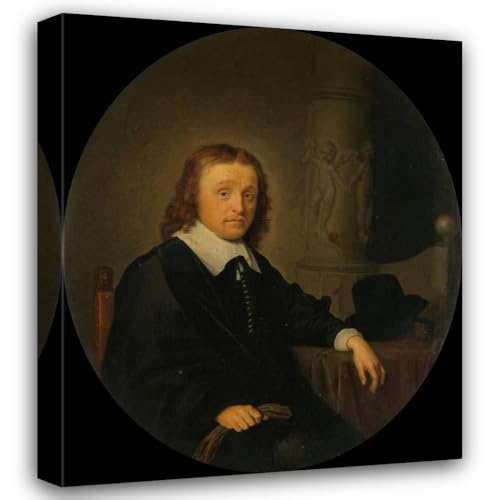 Gerrit Dou 28x32 Extra Large Gallery Wrapped Canvas Museum Art Print Titled: Johan Wittert Van Der Aa (1604-1670) (1646)