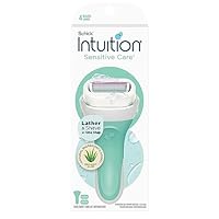 Schick Intuition Razors for Women with Sensitive Skin | 1 Razor & 2 Intuition Razor Blades Refill with Organic Aloe