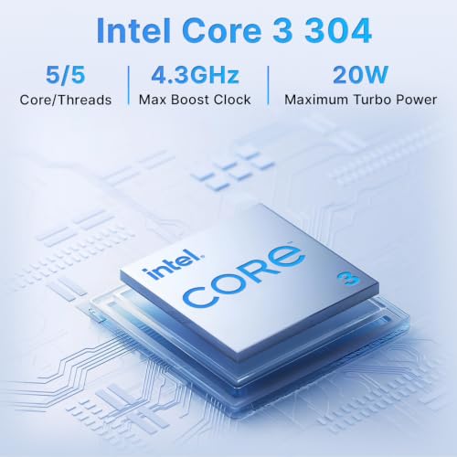 Image of wo-we Ai Mini PC Intel core 3 304 8GB LPDDR5 256GB SSD Dual NIC LAN