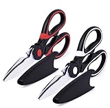 Kitchen Shears, 2-Pack Multi-function Kitchen Scissors, Danzel Premium Heavy Duty Stainless Steel Al