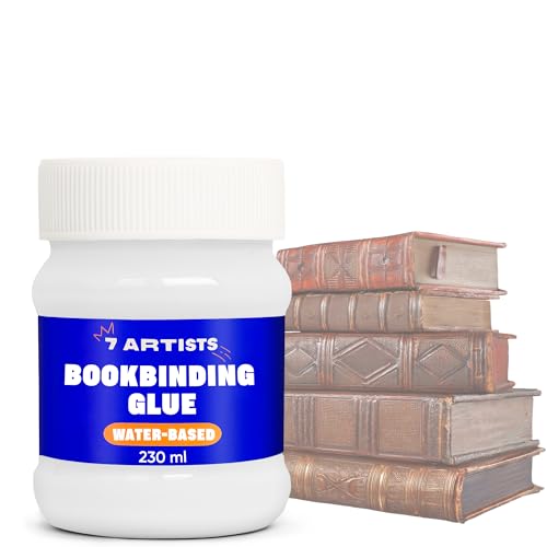 7 Artists Pegamento para Encuadernacion 230 ml – Cola para Encuadernar Libros, Papel y Cartón | Adhesivo PVA para Encuadernar, Restaurar y Manualidades | Book Binding Glue