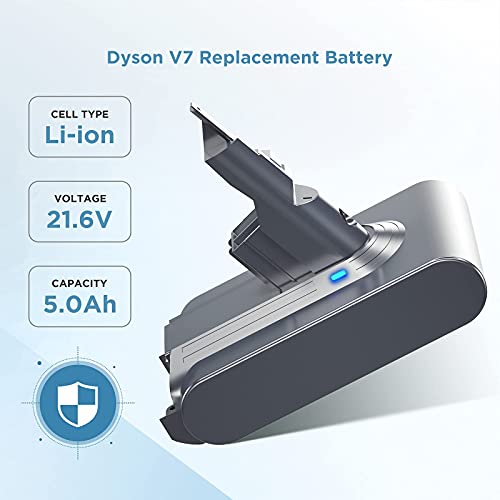 Iasobli Replacement Battery For Dyson V7, 5000Mah Battery Compatible With Sv11 V7 Motorhead Animal Absolute Fluffy Trigger Hepa Car Boat Vacuum Cleaners #TOP2
