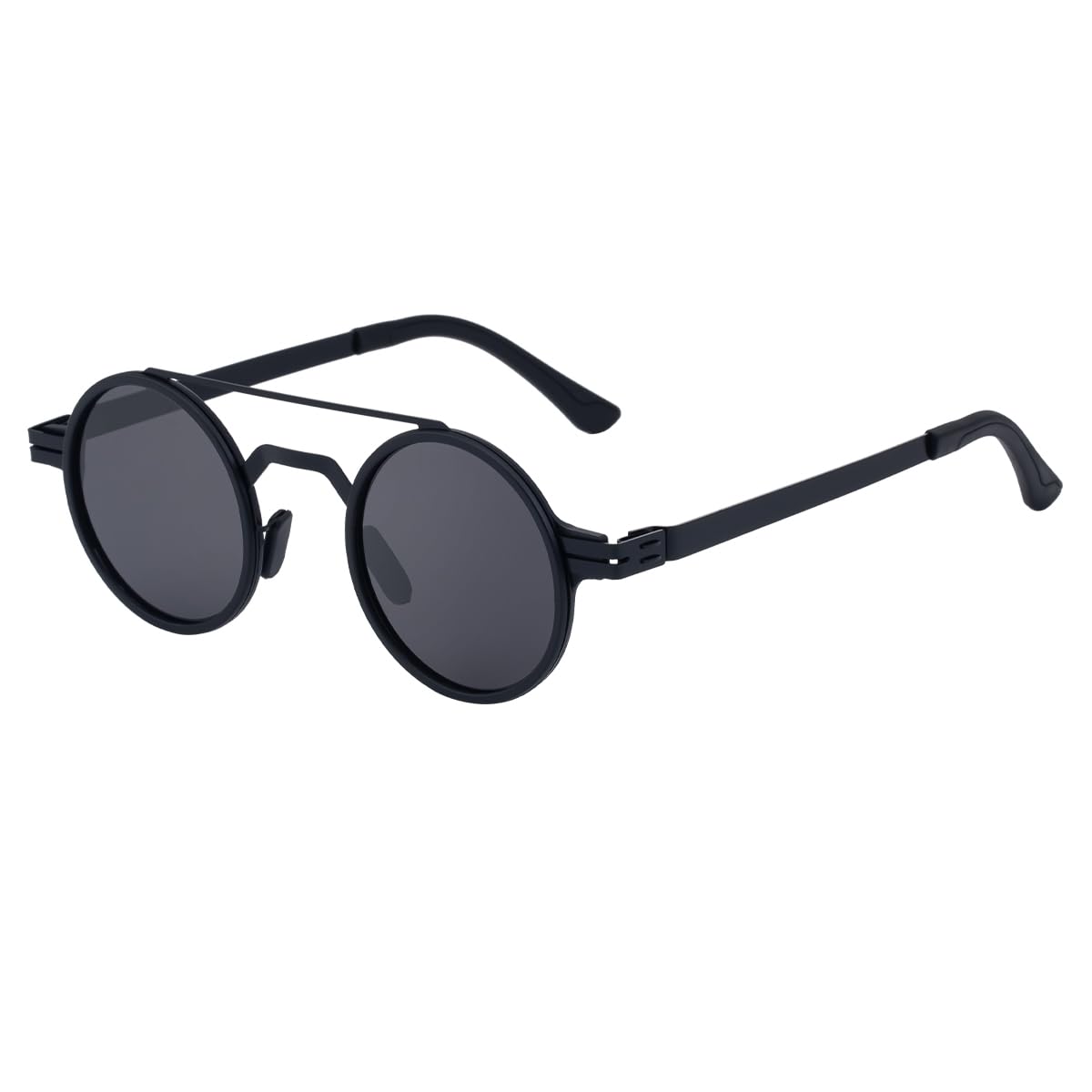 Modern Round Polarized Sunglasses UV 400 Protected Unisex Medium Size (232)-image-36