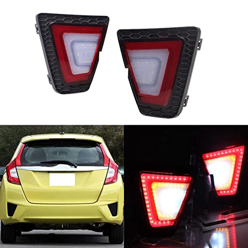2 Peças Luz Traseira Para-choque Refletor Luz Led Lâmpada De Freio Para Honda Jazz Fit 2014 2015 201