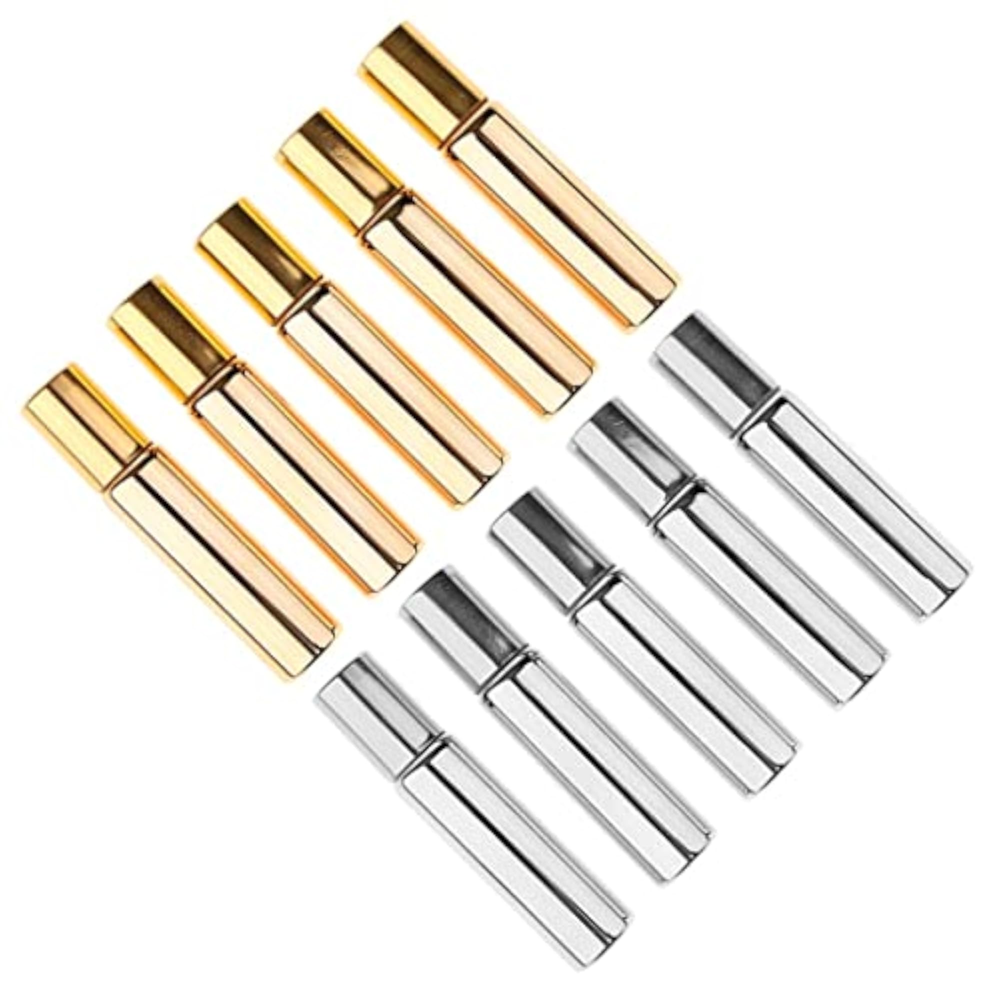 10x 10mL Empty Roller Bottle with Steel Ball for Essential Oils
