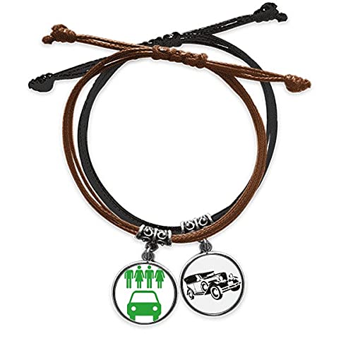 Quatre véhicules de protéger l'environnement bracelet ajustable en cuir contre l'usure