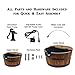 Extra Large Cascading Water Fountain for Outdoor Outside Patio Yard | Decorative 2-Tier Wood Barrel Fountain with Pump | 37.5