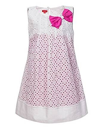 Vestido de niña en tonos blanco y rosa de 4 años ideal para fiestas de cumpleaños