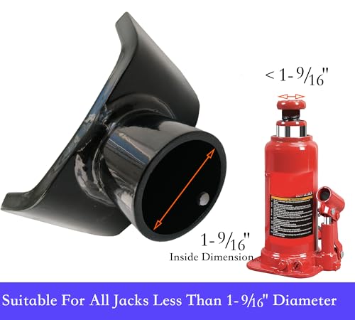 Bottle Jack Adapter Can Sit On Any Bottle Jack with 1.56" Lifting Platform Or Smaller Sizes. Axle Saddle for 2“, 3”, 4” Round Shaft Tubes and Square Shaft Tubes. (U-Shaped) - Thumbnail 6
