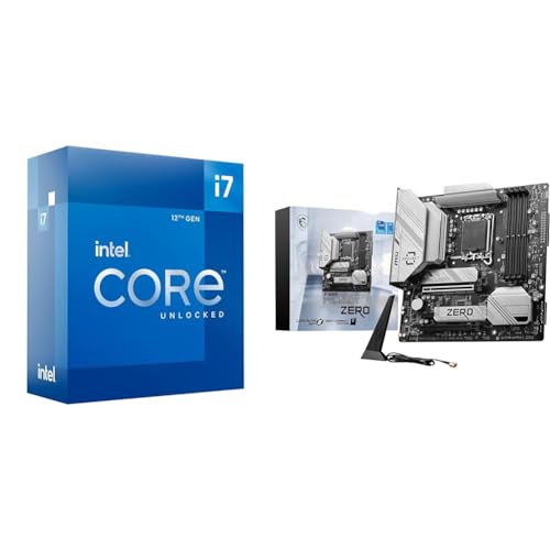 Image of Intel Core i7-12700K Gaming Desktop Processor + MSI B760M Project Zero Gaming Motherboard