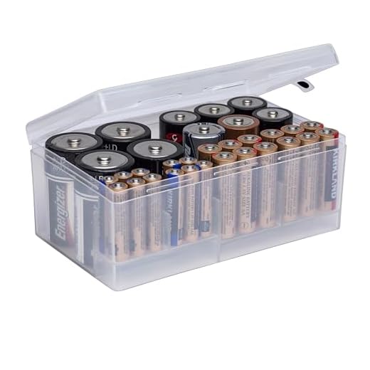 Dial Industries Battery Storage Organizer Case, 12 AAA, 12 AA, 6 C, 4 D