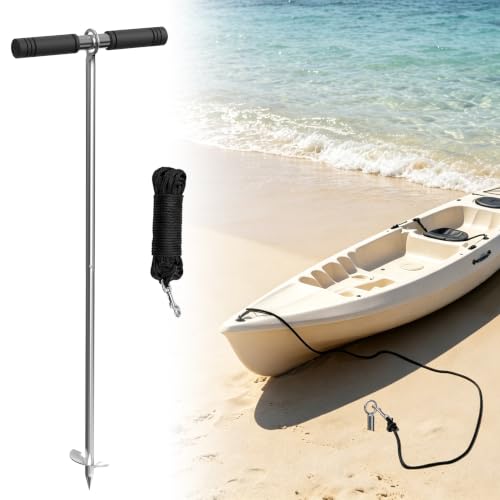 GanFindX 31 Boat Sand Anchor 316 Stainless Steel Screw-in Shallow Water Anchor