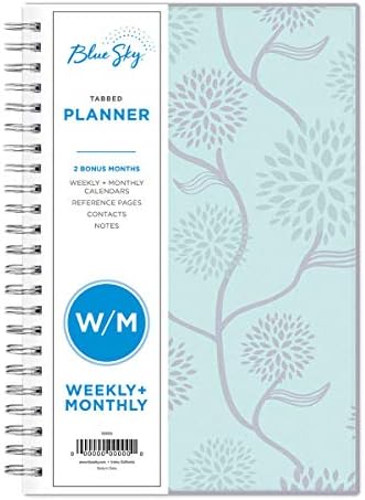 Blue Sky 2021 Weekly & Monthly Planner, Frosted Flexible Cover, Twin-Wire Binding, 5" x 8", Rue Du Flore (101603-21)
