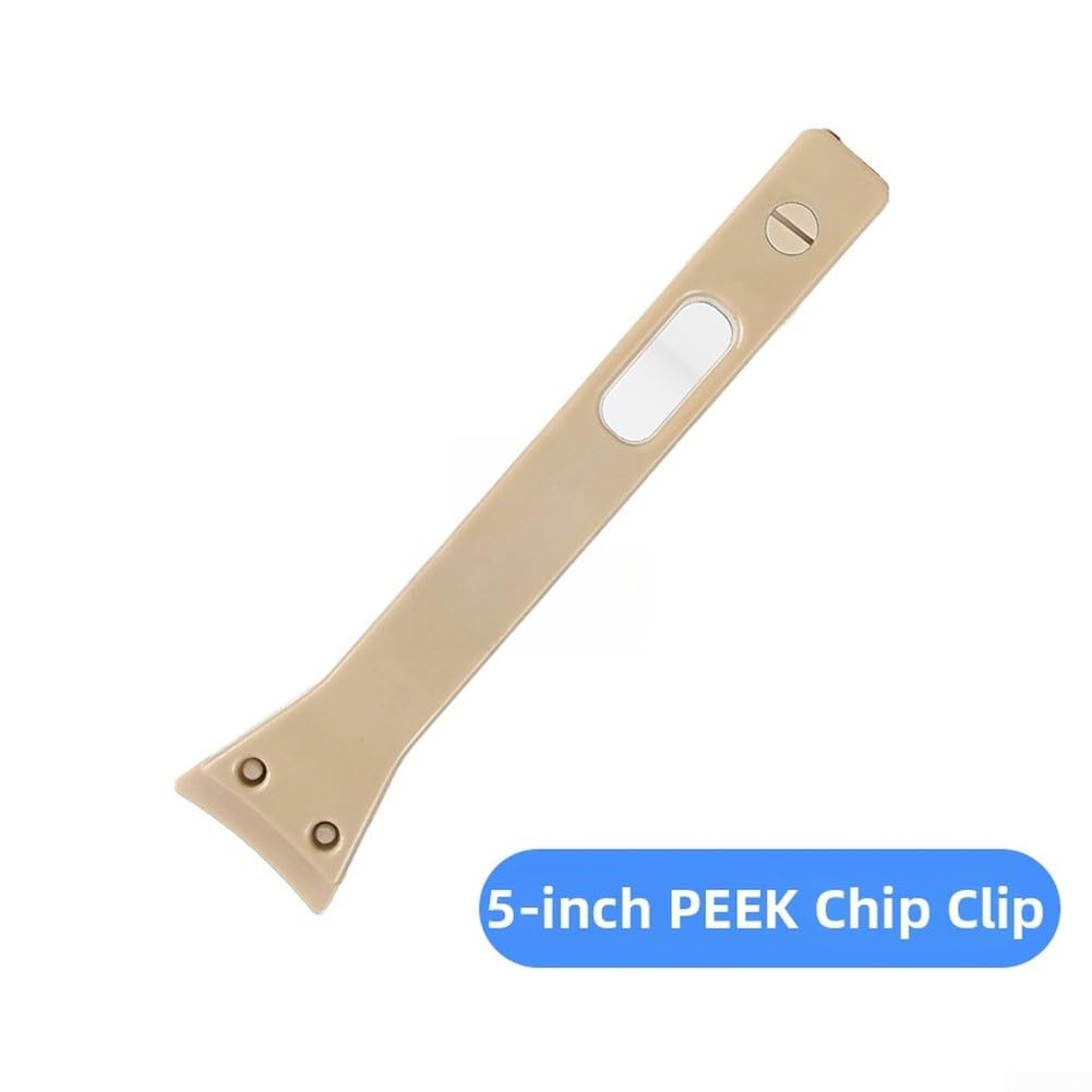 PEEK - Pinzas de manejo de obleas, pinzas de precisión antiestáticas de punta plana para aplicaciones de semiconductores y salas blancas (5 pulgadas)