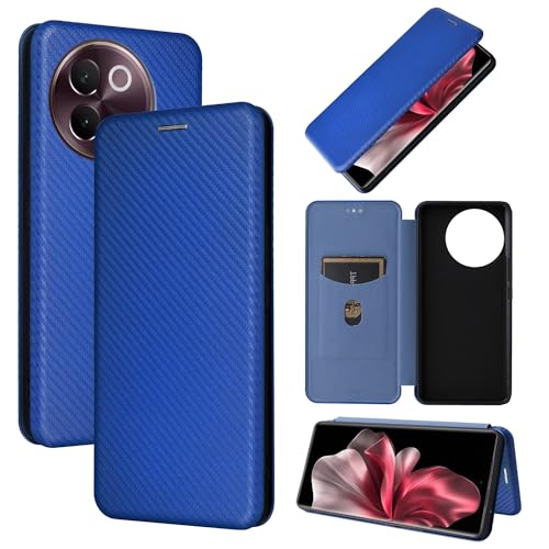 Étui Vivo V30E bleu en fibre de carbone idéal pour le bureau et les sorties